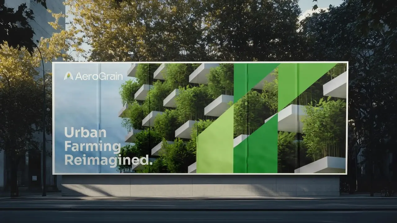 AeroGrain Urban Farming Reimagined outdoor campaign