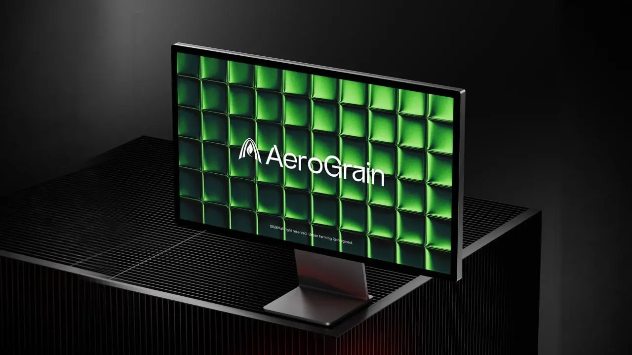 AeroGrain green modular exhibition wall