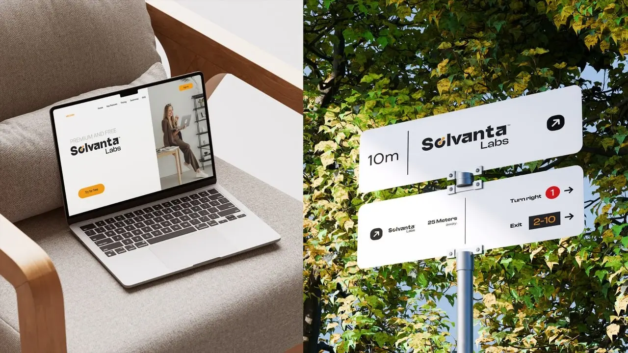 Solvanta Labs website and social profile applications