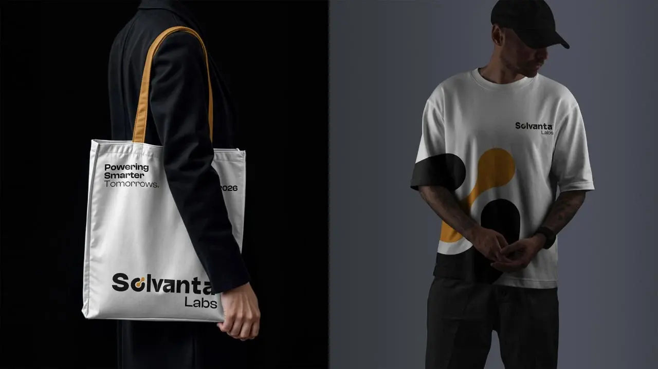 Solvanta Labs branded tote and T-shirt